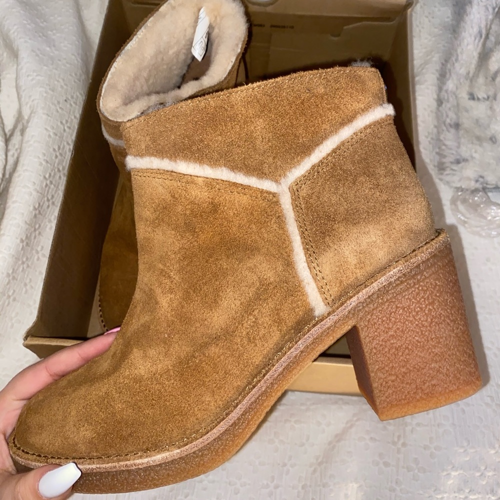UGG Tan Suede Ankle Boots